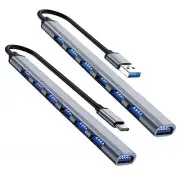 7 in 1 Multi Splitter High Speed 5Gbps For PC Computer Multiport USB A HUB Port