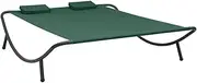 Outdoor Lounge Bed Fabric Green Garden Beds