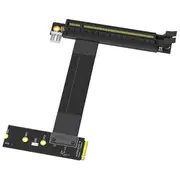 Riser Cable M.2 NVME to PCIE X16 Adapter Graphics Extension Cable 90 Degree PCI Express 3.0 16X to Black