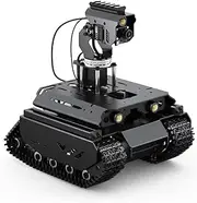 Waveshare Open-Source Off-Road Tracked AI Robot, Compatible with Raspberry Pi 4B, Dual Controllers, Computer Vision, Comes with Pan-Tilt Module, PI5-4GB NOT Included