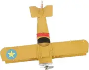 Angoily 1Pc Retro Iron Plane Model for Home Decor Creative Double Winged Airplane Ornament Durable Miniature Craft for Collectors Vintage Style Decoration