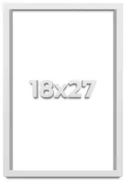 18x27 Shadow Box High Gloss White Display Frame | 1.625 Inches Deep | 1 Inch Mou