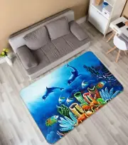 3D Painted Dolphin Fish NAO6890 Game Rug Mat Elegant Photo Carpet Mat Fay