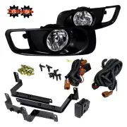 For 99-00 Honda Civic 2/3/4 Dr EK EM Clear Fog Light Kit Black Harness Switch (for: Honda)