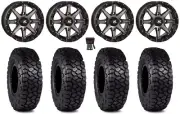 High Lifter HL10 14" Wheels Smoke 30" Intersect Tires Polaris RZR Turbo S / RS1