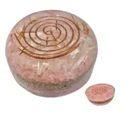 Rose Quartz Orgonite Tower Buster Dome EMF Protection Chakra Crystal Orgone