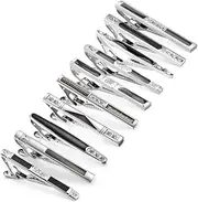 [WUSHAUALNS] Tie Clip Tie Clip Cuff Link Set Personalized Diamond Cuff Nails French Collar Clip Black Box