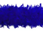 2 Yards - Royal Blue Heavy Weight Chandelle Turkey Feather Boa Supply | 80 Gram