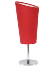 Lalia Home Mini Chrome Table Lamp With Angled Fabric Shade NoSize Red