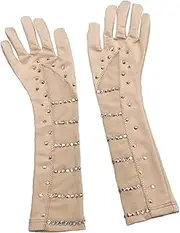 [Dickly] Ice Skating Gloves Thermal Elastic Durable Palm Protection Skate Gloves Figure Skating Gloves