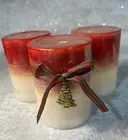 3 New Cranberry Fig Christmas Single Wick Candles 3x4 Up To 50 Hour Burn Time