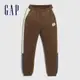 Gap 男童裝 Logo束口鬆緊棉褲-摩卡棕(836740)