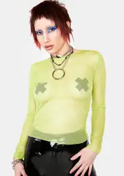 Digital Reboot Fishnet Top