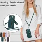 For Samsung Galaxy A73 A72 A71 A55 Leather Zipper Wallet Case Crossbody Cover