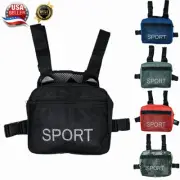 Front Chest Rig Bag Kit Hip Pack Vest Streetwear Sports Work Shoulder Pouch Bags