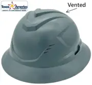 MSA Full Brim C1 Vented Hard hat with 4 pt Ratchet Suspension - Gray