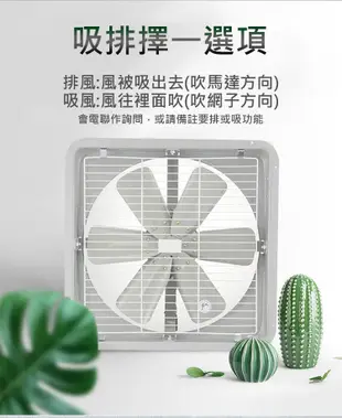 【永用牌】MIT台灣製 20吋耐用馬達吸排風扇(鐵葉) FC-320-1 (220V電壓)窗型電風扇 (6折)