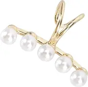 [WOFASHPURET] Pearl Ear Women Jewelry Earrings Ear Cuff No Piercing Christmas Ear Cuff Women Earrings Pearl Cartilage Ear Clips New Year Earring Gold Ear Ear Decor Copper