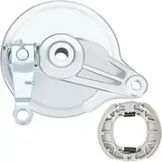 YOXUFA Rear Drum Brake Cover Shoe Assembly for Coleman BT200X CT200U Trail 200 CT200U-EX CT200U-A CT200U-AC 196cc 6.5 hp Powersports Mini Bike Parts