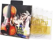 FANGXIN Full Set Violin Strings (G-D-A-E), Universal with Nickel-plated Ball Ends, Compatible with 4/4, 3/4, 1/2 and 1/4 Violins