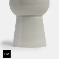 在飛比找momo購物網優惠-【HOLA】丹麥Ro Collection亮面陶器花瓶 灰白