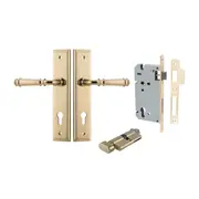 Iver Verona Door Lever on Stepped Backplate Entrance Kit Key/Thumb