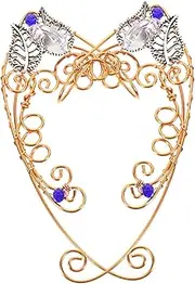 [HORIALENCE] 1Pair Fairy Ear for Women Non Piercing Earring Lightweight Handmade Elf Ear Clips for Cosplay Fashion Jewelry Present for Brides Daughters and Friends