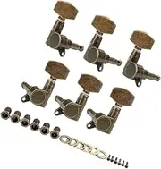 TOYANDONA 6pcs Vintage Guitar Tuning Pegs Alloy Machine Heads for Acoustic Electric Guitars Classic Tuning Pegs 3l/ Compatible