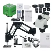 4K Camera 7X-90X Trinocular Stereo Microscope Magnifier Stand Microscope Camera-