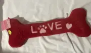 Valentine’s Day Dog Toy – 22” Squeaky Bone Plush | Soft & Durable ❤️