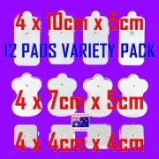 HiDow PainPod TENS EMS compatible PADS - 12 ELECTRODE PADS PREMIUM VARIETY PACK