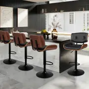 4x ALFORDSON Bar Stool Kitchen Barstool All Black