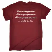 I Write Code T-SHIRT tee nerd geek programmer computer funny Gift Gifts T Shirts