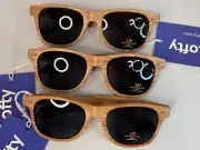 Lofty Sunglasses. Wood Grain Style. Three Pairs