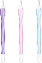 NILLOS Cuticle Pusher Remover, 3 PCS Practical Dead Skin Trimmers for Nail, Foot (3 Colors)