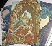 FANTASY POSTCARDS (1981) set of 4 by Mark Wheatley Marc Hempel R Miller V Wyman