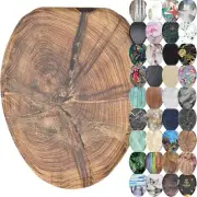 Stylish Old Tree Soft Close Toilet Seat with Quick Installation - Oval Shape