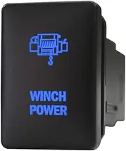 12V 3A ON-OFF Push Switch 951B Laser etched WINCH POWER dual LEDs in blue For Toyota Hilux LandCruiser Prado RAV4 & Suzuki and more