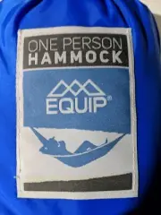 One Person Blue Hammock by Equip 108" X 56" 400 lb weight capacity NEW