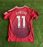 Joshua Zirkzee Signed Manchester united 2024/2025 Home Shirt