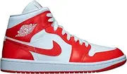 [Nike] Women's Jordan 1 Mid Syracuse White/Habanero Red-White (BQ6472 116) - 11.5