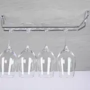 Chrome Plated Wine Glass Hanger Rack Stemware Shelf Holder Home Bar Pub