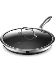 NEW HEXCLAD 10-Inch Hybrid Stainless Steel Frying Pan WITH LID NO BOX