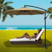 Cantilever Outdoor Umbrella Garden Patio Sun Shade Steel Base UV Resistant Beige