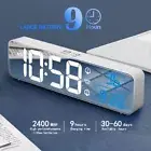 Mirror Nightlight LED Digital Alarm Clock Large Number Electronic Clock