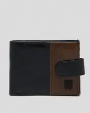 [Lucid] Lucid Men's Rotated Wallet in Black One Size Black