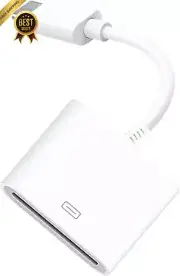 30-Pin to USB-C Adapter Cable USB 3.1 Type-C Male to 30-Pin Female (White)