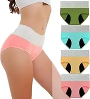 [Mesachy] Period Underwear for Women Period Panties Leakproof Panty High Waisted Menstrual Postpartum Hipster Briefs