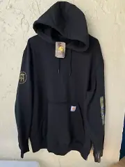 Carhartt Barstool Sports Logo Hoodie Jacket Sweatshirt Size L Black