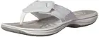 Clarks Women's Brinkley Keeley Flip-Flop 8 White NWT